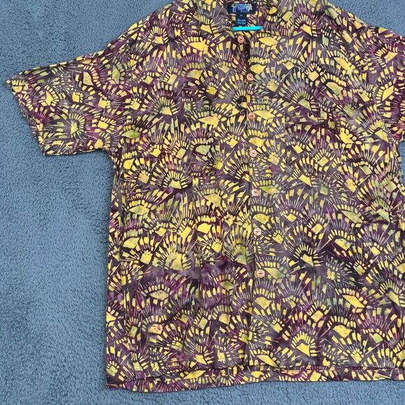 Tropical Tantrum Hawaiian Shirt XL Men’s Button Up Batik All Over Print Vintage - Picture 2 of 13